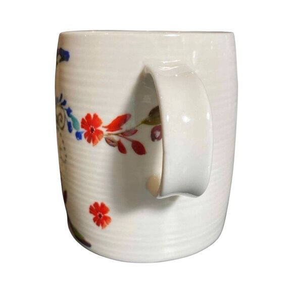 Anthro Starla Halfmann Petal Palette Monogram K Mug Floral Ceramic Coffee Cup - Picture 4 of 4
